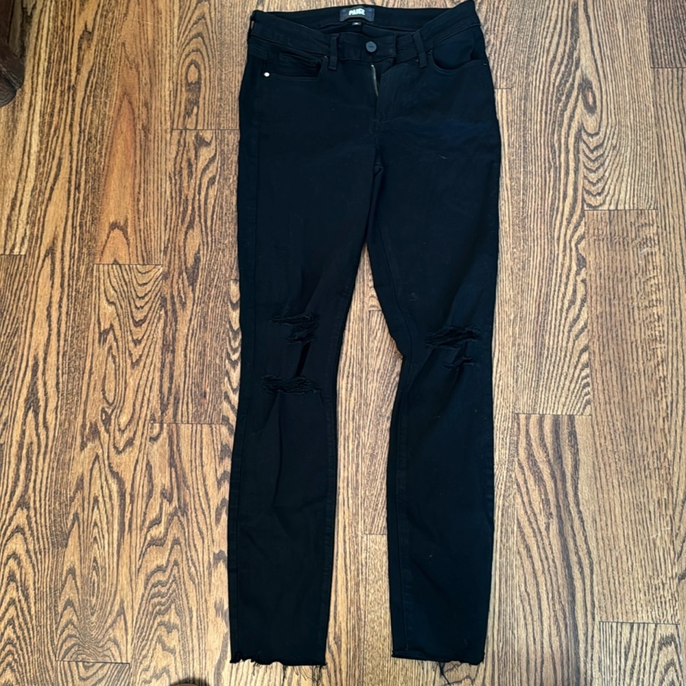 Paige jeans, never worn, size 26, black.